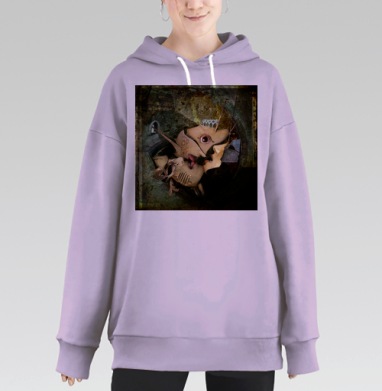 Поцелуи, Hoodie Long Oversize Fiolet