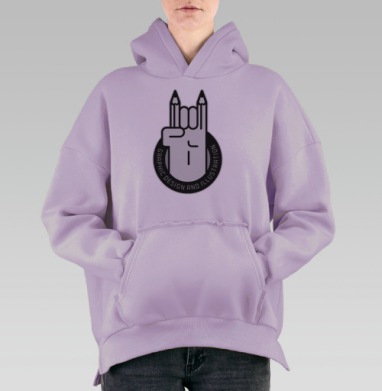 Подходит многим, Hoodie Oversize Fiolet, утепленная