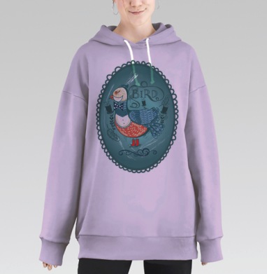 Портрет Мистера Птица, Hoodie Long Oversize Fiolet