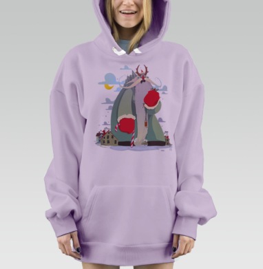 Праздник к нам приходит, Hoodie Mjhigh Dig Mel, Fiolet, утепленная