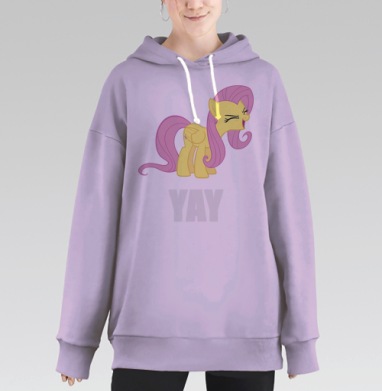 принт, Hoodie Long Oversize Fiolet