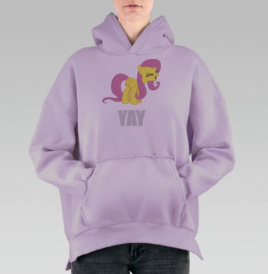 принт, Hoodie Oversize Fiolet, утепленная