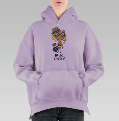 Привет, морячОК, Hoodie Oversize Fiolet, утепленная