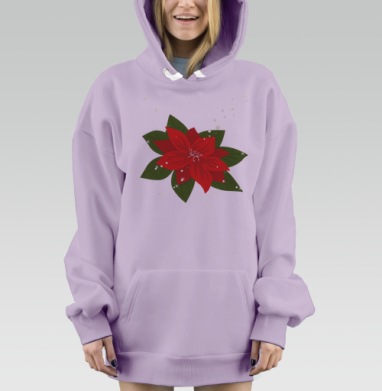Пуансеттия, Hoodie Mjhigh Dig Mel, Fiolet, утепленная