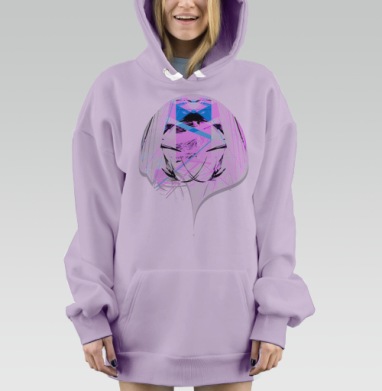 rabbbb / Кролик, Hoodie Mjhigh Dig Mel, Fiolet, утепленная