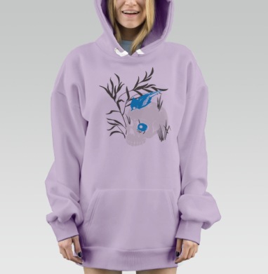 Recycle Me / Переработай меня, Hoodie Mjhigh Dig Mel, Fiolet, утепленная