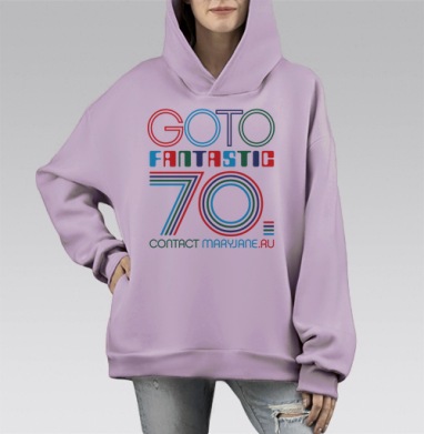 Ретро футуризм и поп-арт с динамикой и оптимизмом contact maryjane.ru, Hoodie Mono Fiolet, оверсайз, утепленная