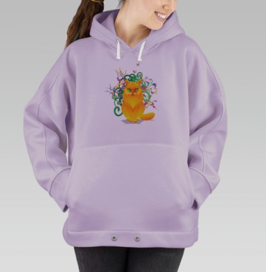 Рыжая кошка, Hoodie Oversize Fiolet