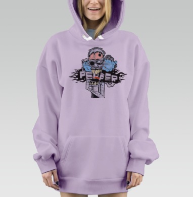 Самоделка, Hoodie Mjhigh Dig Mel, Fiolet, утепленная