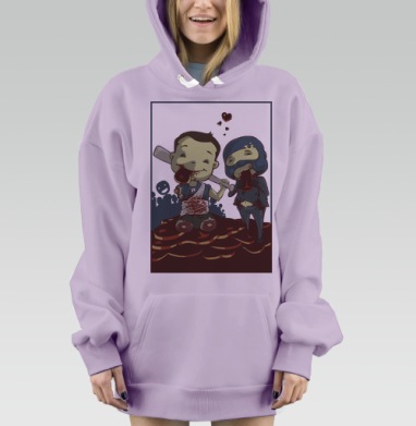 Самоделка, Hoodie Mjhigh Dig Mel, Fiolet, утепленная
