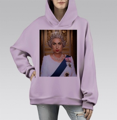 Самоделка, Hoodie Mono Fiolet, оверсайз, утепленная