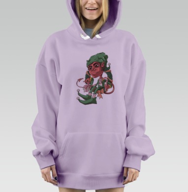 Сатанклаус, Hoodie Mjhigh Dig Mel, Fiolet, утепленная