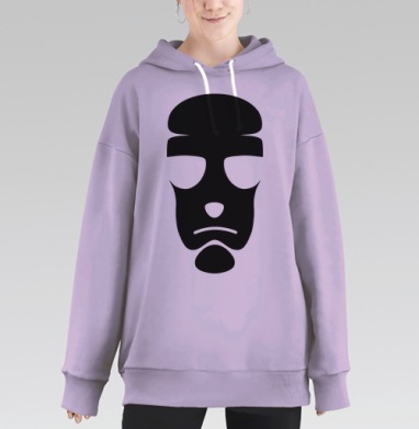 Shadow Face / Теневое лицо, Hoodie Long Oversize Fiolet