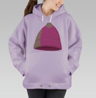 Шапка (Живая Азбука), Hoodie Oversize Fiolet