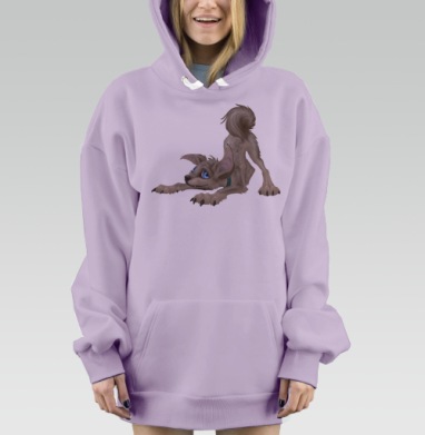 Щенок, Hoodie Mjhigh Dig Mel, Fiolet, утепленная