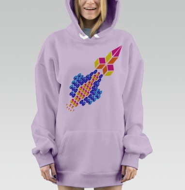 Simply rocket (Ракета), Hoodie Mjhigh Dig Mel, Fiolet, утепленная