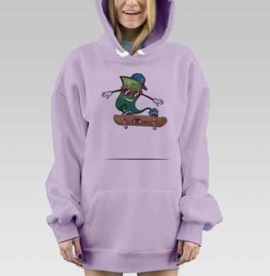 Skater BUCKS / Скейтерские баксы, Hoodie Mjhigh Dig Mel, Fiolet, утепленная
