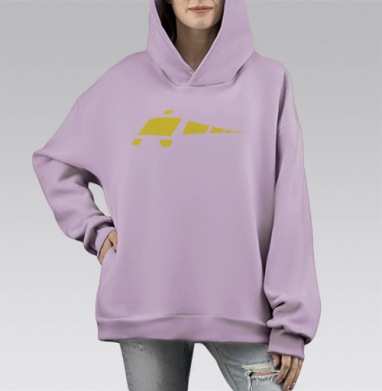 Скоростной экспресс технологический прогресс вектора развития, Hoodie Mono Fiolet, оверсайз, утепленная