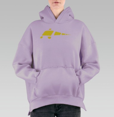 Скоростной экспресс технологический прогресс вектора развития, Hoodie Oversize Fiolet, утепленная