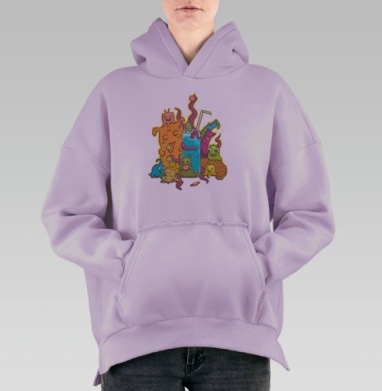 Сладкоежки, Hoodie Oversize Fiolet, утепленная