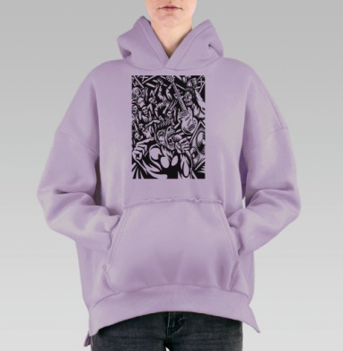 Слэм, Hoodie Oversize Fiolet, утепленная