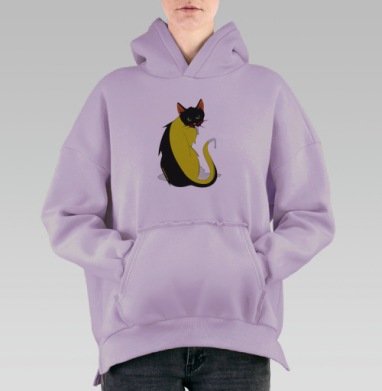 Сметана, Hoodie Oversize Fiolet, утепленная