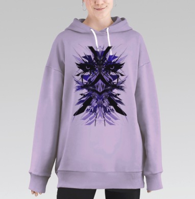 smrt / Смарт, Hoodie Long Oversize Fiolet