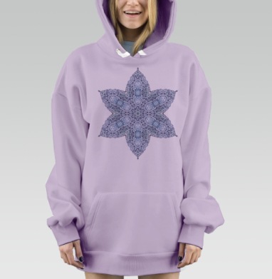 Снежная мандала, Hoodie Mjhigh Dig Mel, Fiolet, утепленная