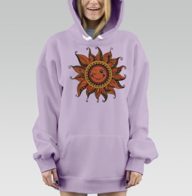 Солнце, Hoodie Mjhigh Dig Mel, Fiolet, утепленная