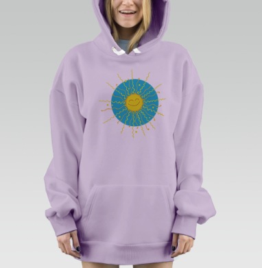 солнце радо тебе, Hoodie Mjhigh Dig Mel, Fiolet, утепленная