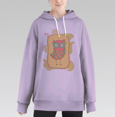 Совушка, Hoodie Long Oversize Fiolet