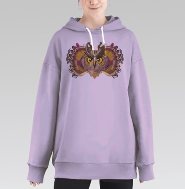 Совушка СОВА, Hoodie Long Oversize Fiolet