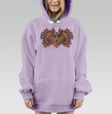 Совушка СОВА, Hoodie Mjhigh Dig Mel, Fiolet, утепленная