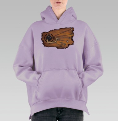 СТРУНЫ ДУШИ, Hoodie Oversize Fiolet, утепленная