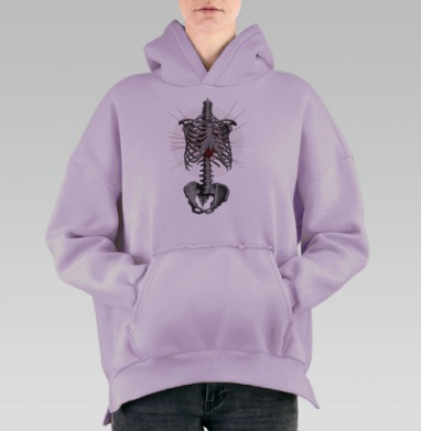 Свет сердца, Hoodie Oversize Fiolet, утепленная