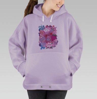 Sweet / Сладкий, Hoodie Oversize Fiolet