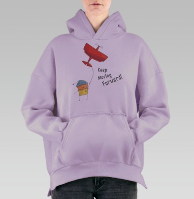 Только вперед!, Hoodie Oversize Fiolet, утепленная