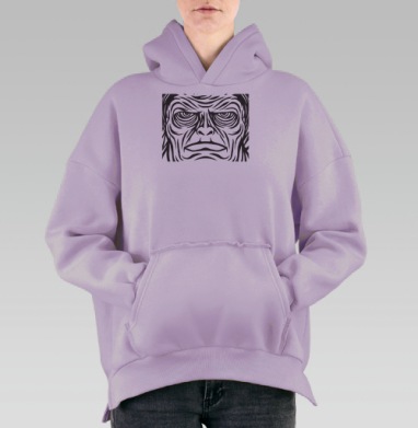 Тяжелый взгляд, Hoodie Oversize Fiolet, утепленная