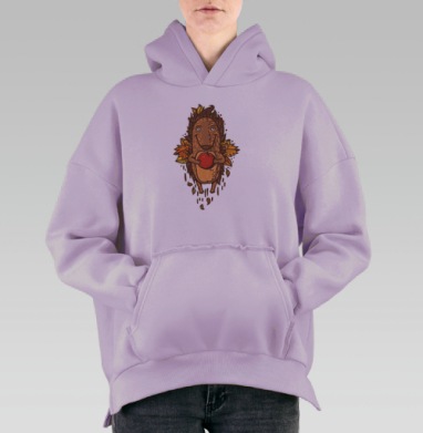 Вдохновение, Hoodie Oversize Fiolet, утепленная