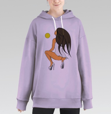 Вечер и ветер, Hoodie Long Oversize Fiolet