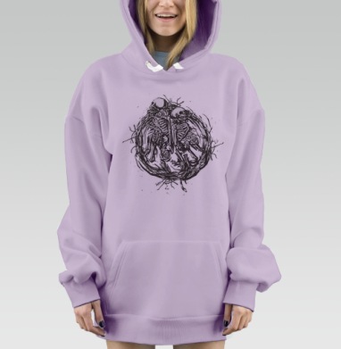 Венок, Hoodie Mjhigh Dig Mel, Fiolet, утепленная
