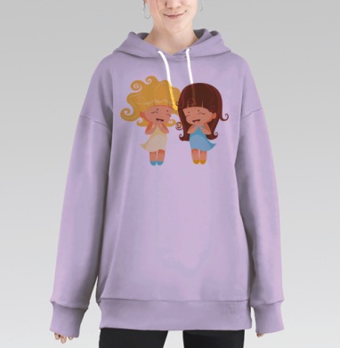 Веселые девченки, Hoodie Long Oversize Fiolet