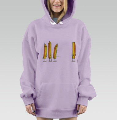 Весёлые карандаши и урок доброты, Hoodie Mjhigh Dig Mel, Fiolet, утепленная