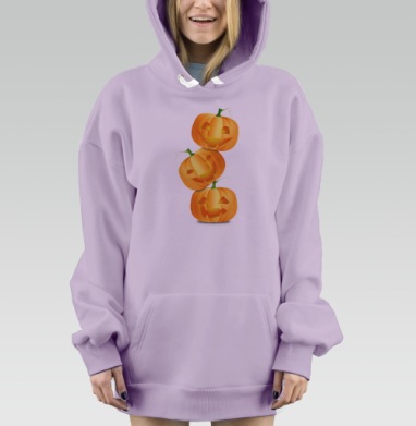 Веселый Хэллоуин, Hoodie Mjhigh Dig Mel, Fiolet, утепленная