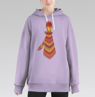 ВЕСЕННИЙ ГАЛСТУК, Hoodie Long Oversize Fiolet