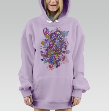 Весна, Hoodie Mjhigh Dig Mel, Fiolet, утепленная