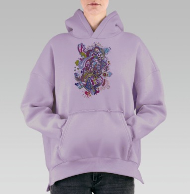 Весна, Hoodie Oversize Fiolet, утепленная