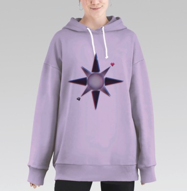 Ветер перемен, Hoodie Long Oversize Fiolet