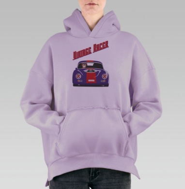 Vintage Racer / Винтажный гонщик ода классическим гонкам скорость и драйв, Hoodie Oversize Fiolet, утепленная