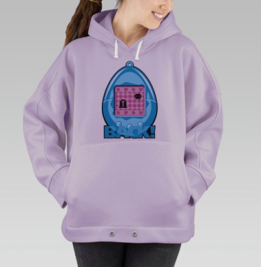 Возвращение ностальгический гаджет пиксельный тамагочи призрак, Hoodie Oversize Fiolet